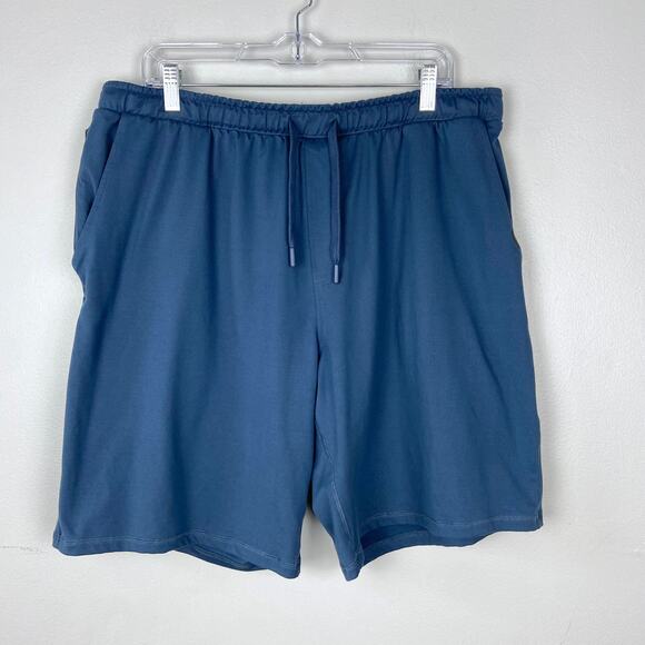Eddie Bauer Louge Shorts Blue Casual Sleep Drawstring Pull On Pockets Size‎ XL - Picture 2 of 11
